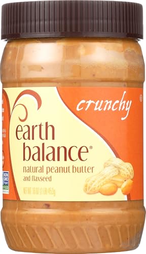 Image of Earth Balance Natural Peanut Butter & Flaxseed, Crunchy, 16 Ounce