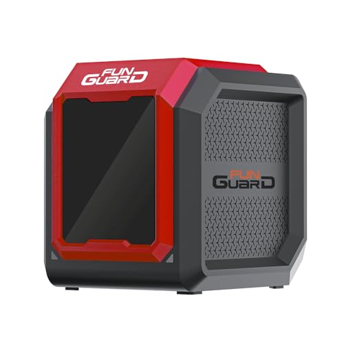 Funguard レーザー墨出し器 レーザークラスII 自動補正 水平機能 傾斜モード 持ち運び便利 操作簡単 振り子がロック 収納バック付き 電池x2 360°L型マウント付き（レッド）