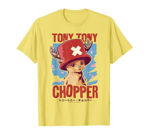 One Piece Tony Tony Chopper Distressed Kanji Poster T-Shirt