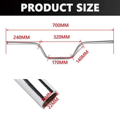 Anxin Motorcycle 7/8 Drag Handlebars High-Rise Tracker Handle Bars Universal For Sportster Xl 883 1200 Cruiser Bobber Custom Chopper Softail Dyna Tour Glide Road Cg125 Chrome #TOP4