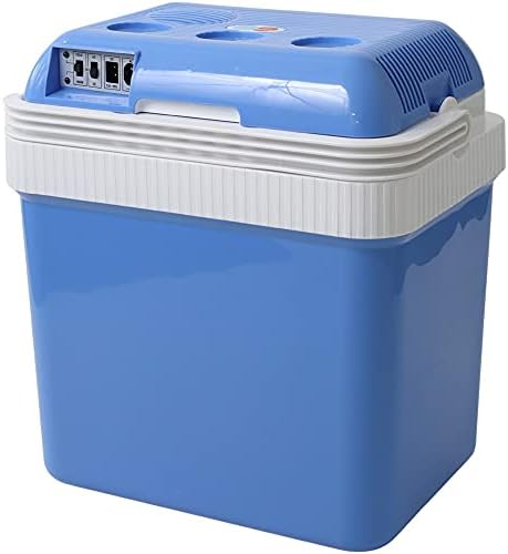 Amazon Co Jp Upstore 車載用冷蔵庫 持ち手付き 大容量24l クーラーボックス 25 冷温庫 2lペットボトルが6本入る 電源dc12v 190cmロングコード 間仕切り板付属 アウトドア 緊急時 車中泊 大型家電