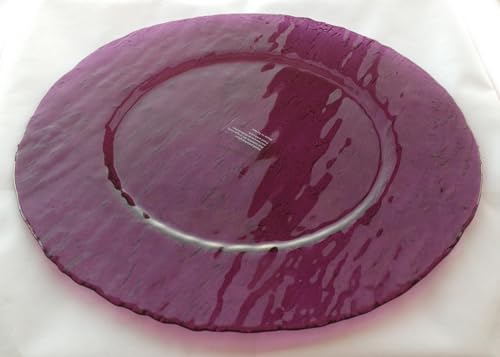 B'GHEST Set 6 Ramos Bajoplato Cristal de Color Morado Medida:Ø33 Cm.