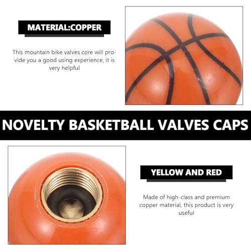 Cubiertas de válvula de baloncesto 5 uds. Naranja miniatura 6