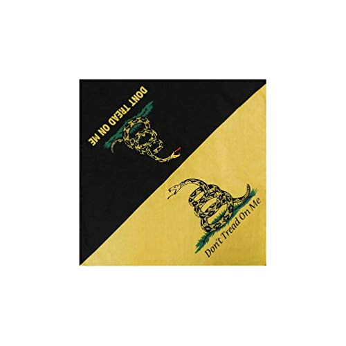 Wholesale Lot of 6 Gadsden Don't Tread On Me Diagonal Black Yellow Cotton 22
