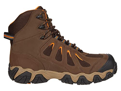 Thorogood Crosstrex 6” Waterproof Safety Toe Hiking Boots For Men - Breathable Premium Leather And Mesh With Comfort Insole And Athletic Traction Outsole; Astm Rated, Brown/Orange - 10 M Us #TOP5