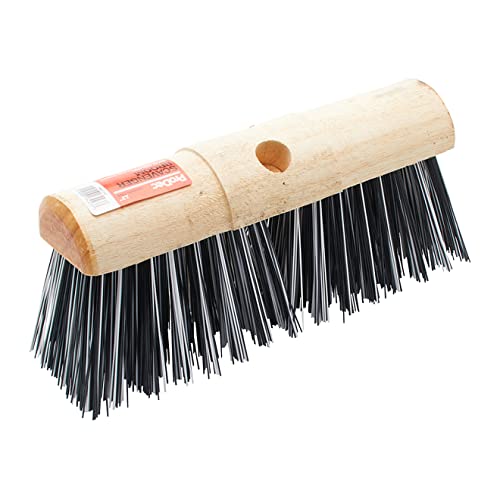 ProDec 13 Inch Synthetic Fibre Scavenger Broom Head for Heavy Duty Outdoor Sweeping, Brown
