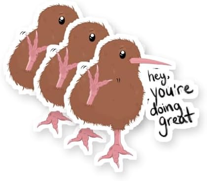 Kiwi Encouraging You Vinyl Stickers 3 Pack 3 Inch image 5