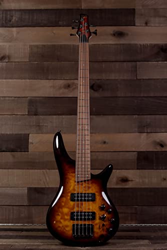 Ibanez Sr405Eqm Quilted Maple 5-String Electric Bass Guitar Dragon Eye Burst #TOP2