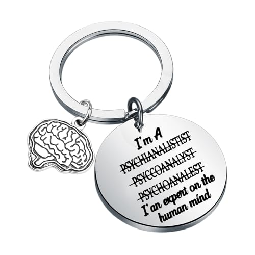 FAADBUK Psychoanalyst Keychain Psychologist Appreciation Gift Therapist Gift Psychology Graduation