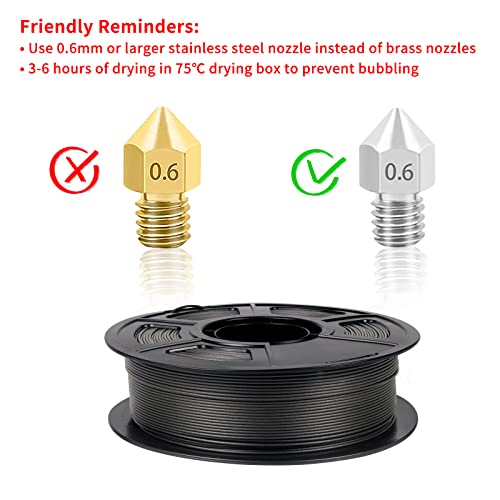 IEMAI PETG CF 1Kg, Kohlefaser PETG Filament 1.75mm, PETG Schwarz mit 20% Carbon Fibre, PETG CF 3D Drucker Filament 1.75mm, Maßgenauigkeit +/- 0,02 mm – Bild 5