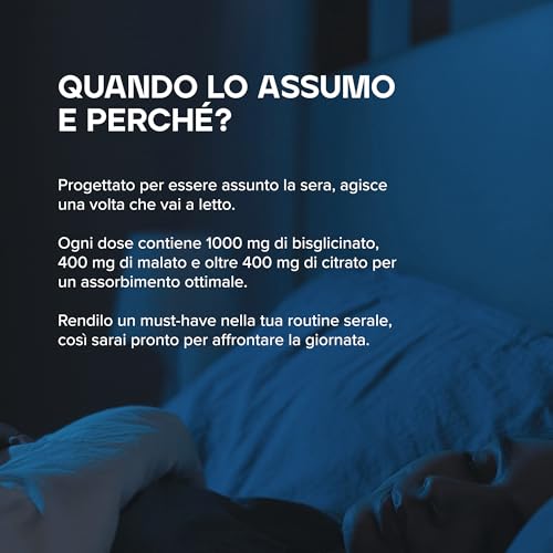 Bulk Magnesio 3-in-1 Complex | 1800mg alto assorbimento | Integratore di magnesio a tripla forza bisglicinato, citrato, malato | Supporta la funzione muscolare, l’energia e il recupero | 90 compresse - Immagine 4