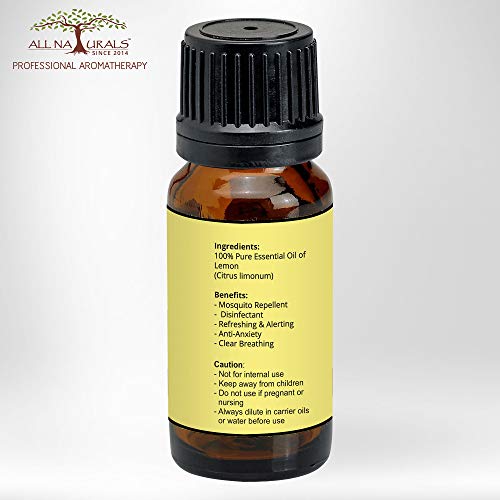 Image of All Naturals Lemon (Maharashtra) Essential Oil 100% Pure for Pigmentation, Itchiness and Freshness - 15 mL