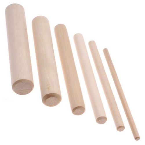 BeadSmith 6-Piece Wooden Mandrel Set For Wire Forming - Includes Storage Case