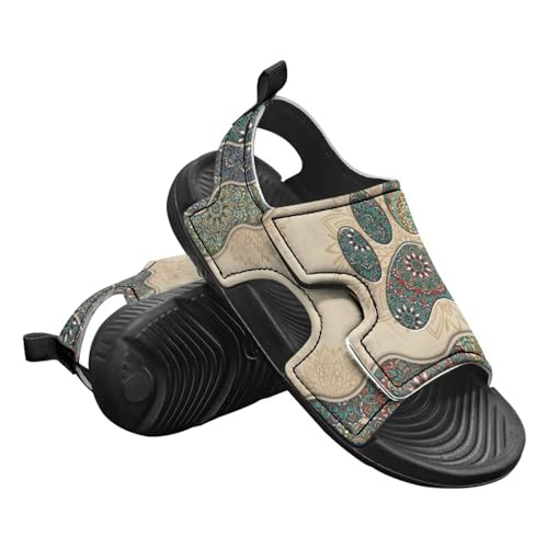 Unisex Child Sandals Open Toe Cute Summer Water Hiking Shoes for Boys Girls Sloth Sunflower Outdoor Sport Athletic Beach Sandals Adjustable Strap