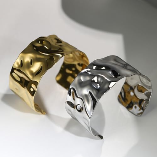 LOMISS FEMININOS BRACELETE FOLHEADO A OURO 18K ONDULADO (DOURADO)