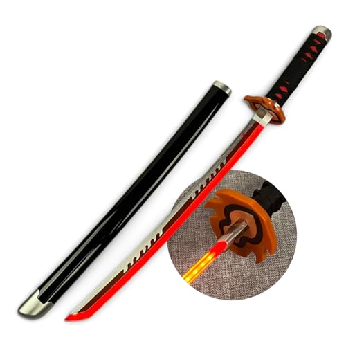 2025年モデル 鬼滅の刃 日輪刀 竈門炭治郎 (神楽) コスプレ 刀 子供 おもちゃ 鬼殺隊 完成度高い 模造刀 模擬刀 剣 武器 75cm (【弐】竈門炭治郎/神楽( 赤))