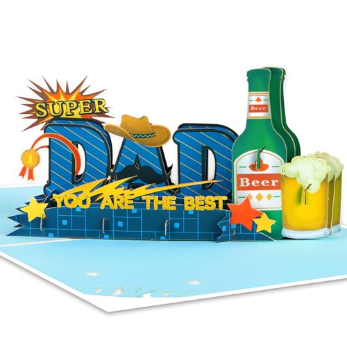 Opiniones de dia del padre mr wonderful para comprar hoy. 46 GREETING ART Tarjeta desplegable para el día del padre, tarjeta de superpapá, tarjeta de cerveza, tarjeta de cumpleaños para papá, marido, abuelo, tarjeta del día del padre,...