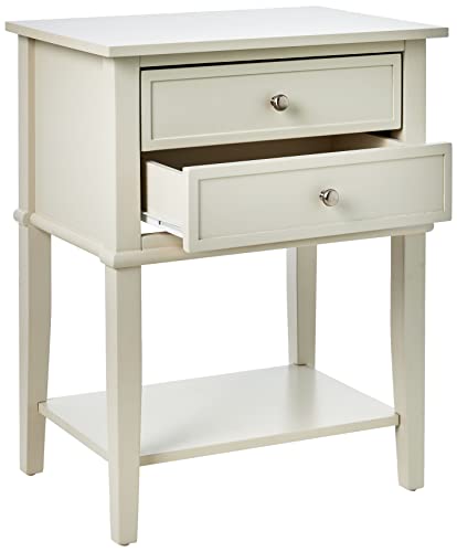 Ameriwood Home Franklin 2 Drawers, Soft White Accent Table #TOP4