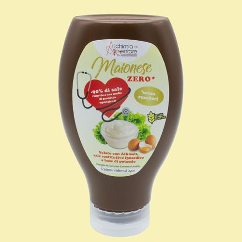 Maionese Zero Alchimialimentare – -90% Di Sale Con Alkisalt – Senza Zuccheri – Con Uova Fresche Pastorizzate – Senza Glutine – 6 X 230G