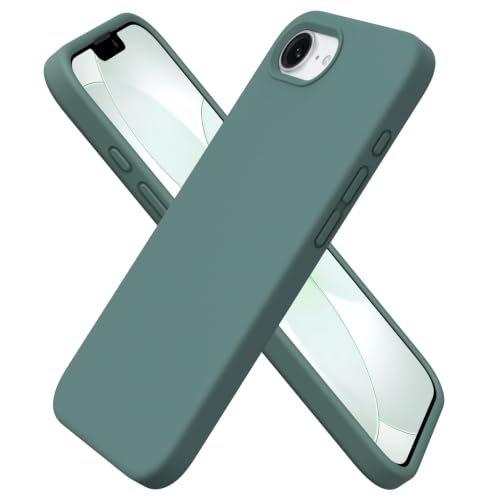 ORNARTO für iPhone 17e/16e Hülle Silikon 6 1 Zoll dünne Handyhülle iPhone 17 e/16 e aus flüssigem Silikon Kratzfeste und stoßfeste Schutzhülle für 17e/16e(2026/2025) - Piniengrün