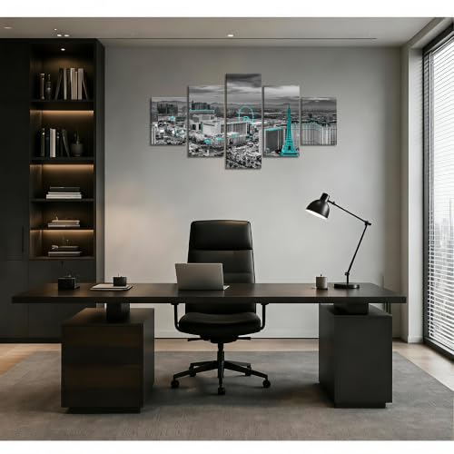 Cawpom Las Vegas Strip Wall Art Nevada Bellagio Casino Painting(60x32) by Cawpom - Used condition - Image 3