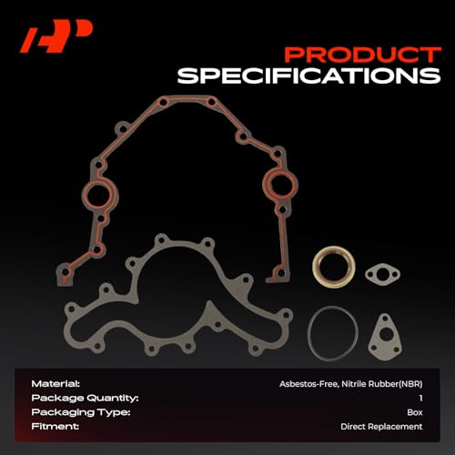 Image of A-Premium Engine Timing Cover Gasket Set | Compatible with Ford Explorer 1997-2004, Ranger, Explorer Sport, Explorer Sport Trac & Mercury Mountaineer & Mazda B4000