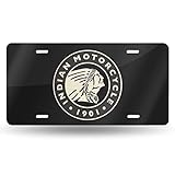America's Original Mo-tor-Cycle in-dian Skull V-Neck Car Tag Aluminum License Plate Sign Metal License Plate 6 in X 12 in