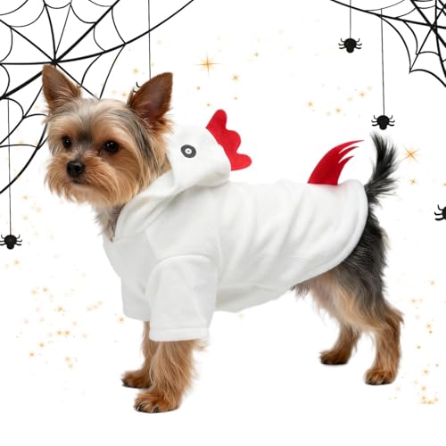 Halloween Costumes For Dogs,with A Vibrant 3d Chick Theme Chicken Funny Clothes,pet Animal Costume Hoodie Sweatshirt - For Mediu