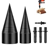 Firewood Log Splitter, 6PCS Wood Log Splitter Firewood Detachable Drill Bit Heavy Duty Electric Dril