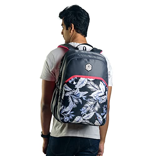 Image of Montana 39 Ltrs School Laptop Backpack (Grey-Pink), One Size (LBPMNTNA0407)
