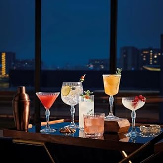 Bormioli Rocco America '20s 16.625 oz. Cooler Glasses, Clear, Set of 4