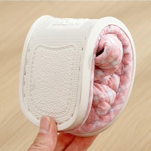 JadeRich Unisex Checkered Pattern Cloth Slippers Non-slip Home Shoes Indoor Slipper2