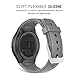MoKo Watch Band Compatible with Samsung Gear S2, Soft Silicone Replacement Sport Band fit Gear S2 (SM-R720 / SM-R730 ONLY) Smart Watch, NOT FIT S2 Classic (SM-R732 & SM-R735), NOT FIT Gear Fit2, GRAY