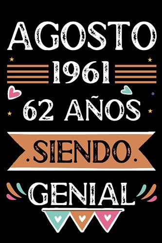 CUADERNO, Agosto 1961, 62 Años Siendo Genial: Libro de visitas, cuaderno, 110 páginas de felicitaciones, idea de regalo, regalo Para la esposa, novia, mujer, La madre
