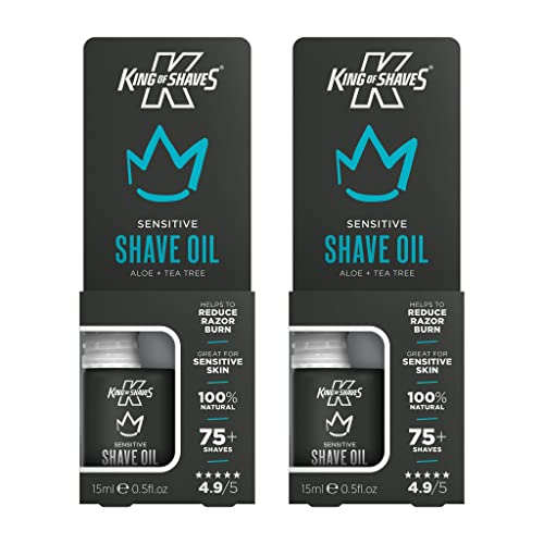 King Of Shaves Sensitive Shaving Oil For Men 15ml TWIN PACK - Packaging May Vary