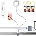 Produktbild Ringlicht mit Handyhalterung Ständer für Live-Stream-Make-up 3-Licht-Modus 10-stufige Helligkeit LED Schreibtischlampe Lazy Bracket Lange Arme Handy-Cliphalter,White