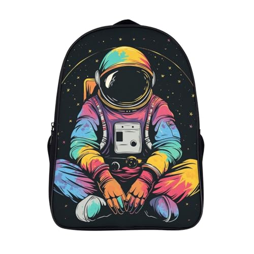 Sac à dos école robuste et imperméable format 40x28x16cm motif astronaute