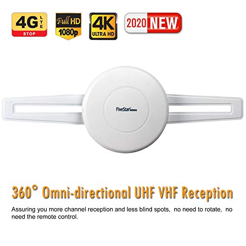 Five Star HDTV Antenna - 360° Omni-Directional Reception Amplified Outdoor TV Antenna 150 Miles Long Range for Indoor/Outdoor, RV, Attic Support 4K 1080P UHF VHF Free HDTV Channels by Five Star - Image 2