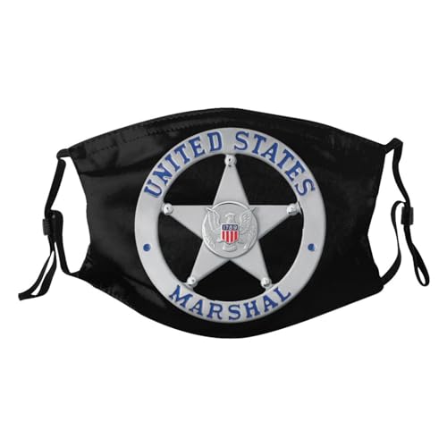 US Marshal Badge Adult Dust Mask Adjustable Dust Face with 2 Filter46