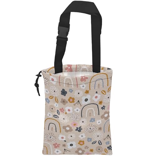 ghatobty Floral Rainbows Car Trash Bag