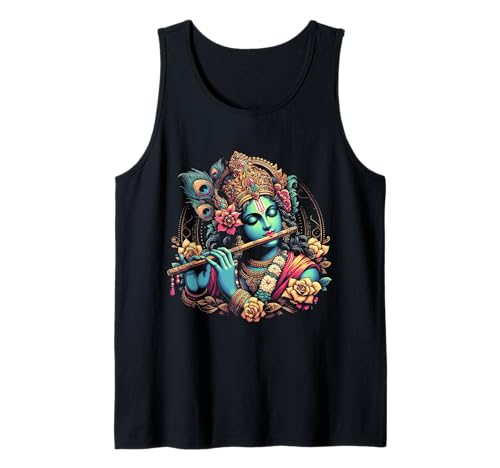 Señor Shri Krishna Dios hindú Señor Shri Krishna Amante Devoto Camiseta sin Mangas