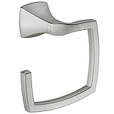 Moen YB5186BN Voss Collection Bathroom Hand Towel Ring, Brushed Nickel, 11.61 x 2.83 x 6.81 inches