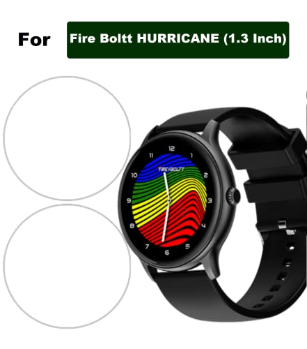 Image of 9H Hydrogel Screen Protector For FIRE BOLTT HURRICANE SMARTWATCH (1.3 inch) - Anti-Scratch, Bubble-free, Edge To Edge TPU Film Screen Guard for FIRE BOLTT HURRICANE (Pack of 2)