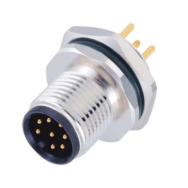 Conectores M12 codificación A con rosca de montaje trasero M16x1 lote de 10 unidades para panel