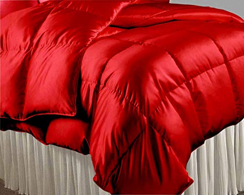 California King Comforter Set Satin Red 500 Gsm Down Alternative Duvet Comforter Set (Comforter + 2 Pillowcases) Comforter For California King Size Bed #TOP9