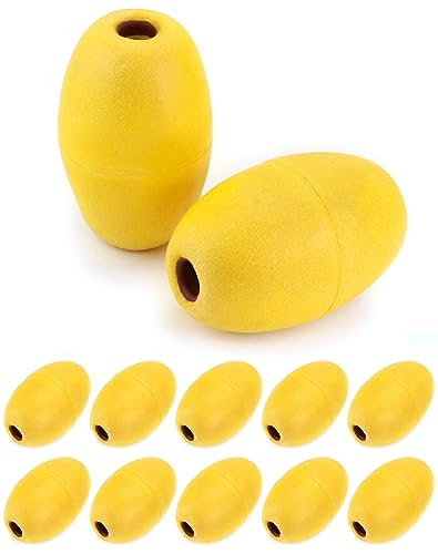 Flotador de agua para cuerdas de esquí acuático y líneas de piscina QWORK óvalos amarillos