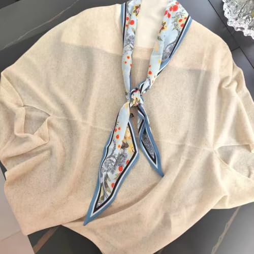 Image of Head Hair Scarf for Women,Silky Long Headscarf Purse Bag Scarfs for Handbag Fashion Satin Neck Scarves Accessories