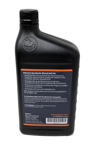 Aceite para motor SAE 30 Henry's 3 cuartos miniatura 3