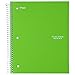 Five Star Spiral Notebook, 3 Subject, Wide Ruled Paper, 150 Sheets, 10-1/2