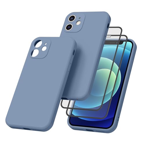 Vancle iPhone 12 Mini Hülle mit Panzerglas Hellblau